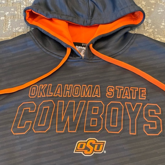 Oklahoma State Cowboys Hoodie Russell Athletic Pullover Size Medium Color Grey - Picture 2 of 5
